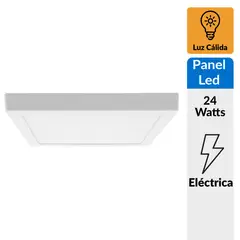 DAIRU - Panel LED Sobreponer Cuadrado 1600 Lúmenes 24w Luz Cálida Certificado