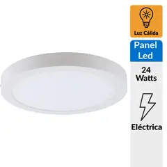 DAIRU - Panel LED Sobreponer Redondo 1600 Lúmenes 24w Luz Cálida Certificado