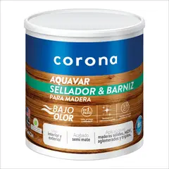 CORONA - Barniz para Madera Semimate 1/4 Galón