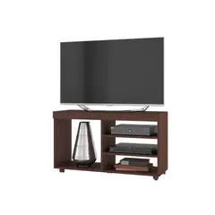 BRV MOVEIS - Rack Rack para TV 42 Pulgadas 3 Niveles 90x30x51 Castaño