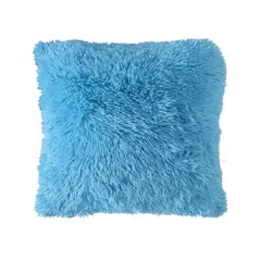BANZAY - Cojín Decorativo Peludo Azul Claro