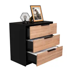 RTA DESIGN - Cómoda Kaia 3 Cajones 68.7x70x41.3 Wengue Miel