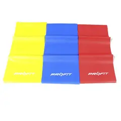 PROFIT - Bandas Elásticas De 13 Cm Color Amarillo/Azul/Rojo