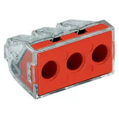 WAGO - Conector Eléctrico Resorte 3 Polos Punt Test Rojox50