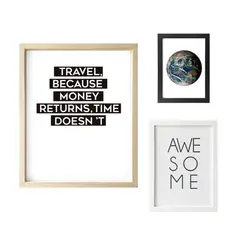 AREAS - Set x3 Cuadros Travel / Mundo