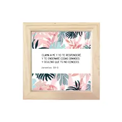 AREAS - Cuadro Frase Bíblica 18X18cm Jeremías 33: 3