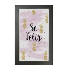 AREAS - Cuadro Caja Negra 28X40cm Frase: Se Feliz