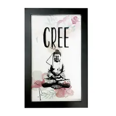 AREAS - Cuadro Caja Negra 28X40cm Frase: Cree