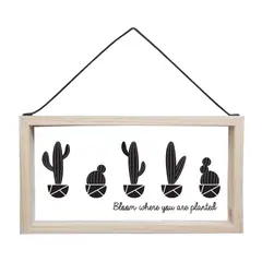 AREAS - Cuadro Colgante Vidrio 38X43cm Cactus