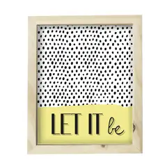 AREAS - Cuadro Caja Pino 22X27cm Let It Be
