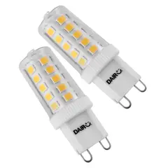 DAIRU - Set de 2 Bombillo Capsula Led G9 3.5 W 380 Lúmenes Luz Cálida Certificado