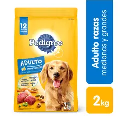 PEDIGREE - Alimento Seco Para Perro Adulto Raza Grande 2 Kg