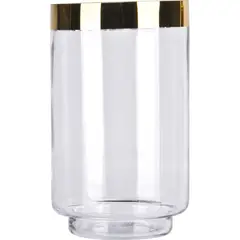 JUST HOME COLLECTION - Portavela Vidrio Dorado Rim 23