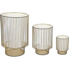 JUST HOME COLLECTION - Portavela Hurricane 12cm Dorado
