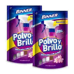 BINNER - Polvo y Brillo Doy Pack 300ml x2 Flor de Primavera