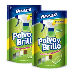 BINNER - Polvo y Brillo Doy Pack 300ml x2 Citrus