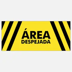 GENERICO - Señal Área Despejada Adhesiva para Piso 70X30 cm