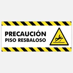 GENERICO - Señal Piso Resbaloso Adhesiva para Piso 70X30 cm