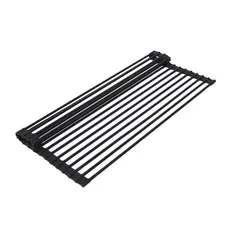 TRUE AND TIDY - Rejilla para Cocina Multiusos Enrrollable Negro