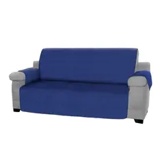 ENERGY PLUS - Forro Protector de Muebles Reversible Azul 3 Puestos