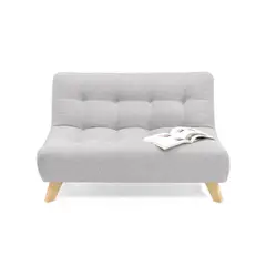 HOGAR VENECIA - Sofa 2 puestos navara en tela 82x121x80 plata