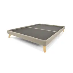 HOGAR VENECIA - Base Cama Verona Queen 195X165X25.3 Tela Camel