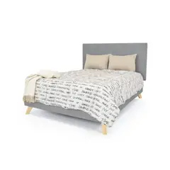 HOGAR VENECIA - Set de Dormitorio Queen Verona Gris Tela