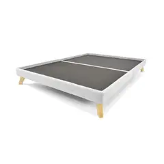HOGAR VENECIA - Base Cama Verona Queen 195X165X25.3 Tela Plata