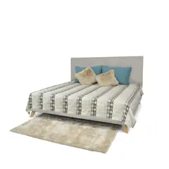 HOGAR VENECIA - Set de Dormitorio King Verona Taupe Tela