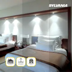 SYLVANIA - Set de 2 Bombillo Gu10 5w Led Dimerizable con Swich Luz Fría Certificado