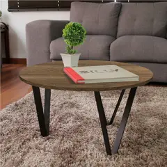 DKO DESIGN SAS - Mesa de centro redonda victory 35x60cm amaretto