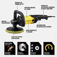 STANLEY - Polichadora 7 Pulgadas 1300W Pt