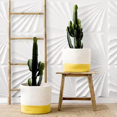 WALL FORMS - Pared Panel Decorativo 3D Concha Blanco Caja x3m2 (12 Paneles 50x50 c/u)