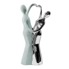 MARRES - Escultura Bailarines 24,5 Cm Plata Guinea