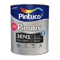 PINTULUX - Pintura Para Exterior Esmalte Tipo 1 Blanco 1 Galón Precio Especial