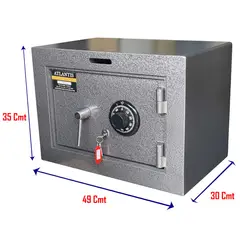 ATLANTIS - Caja Fuerte Tipo Efecty Liviana con Buzón, Clave Y Llave 31 cm X 30 cm X 49 cm