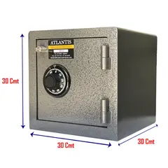 ATLANTIS - Caja Fuerte Clave Mecánica Empresarial 30 cm X 30 cm X 30 cm