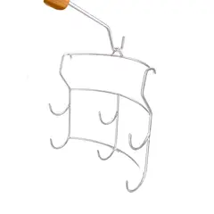 STEAK AND BEER - Rack Para Costillas Para Asador Tipo Barril 28 Cm