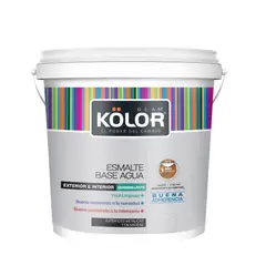 KOLOR - Esmalte a Base de Agua Gris 1 Galón