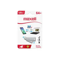 MAXELL - Memoria Usb Otg 3.0 64 Gb Conectividad Tipo C