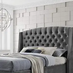 EKONOMODO COLOMBIA - Cabecero Italia para Cama King Gris Plomo