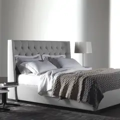 EKONOMODO COLOMBIA - Combo Marfil Cabecero + Base Cama Queen Gris Perla