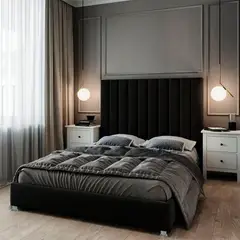 EKONOMODO COLOMBIA - Combo Natura Cabecero + Base Cama Queen Negro