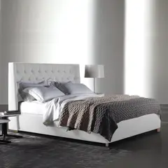 EKONOMODO COLOMBIA - Combo Marfil Cabecero + Base Cama Queen Blanco