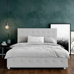 EKONOMODO COLOMBIA - Combo Capital Cabecero + Base Cama Doble Gris Perla