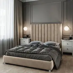 EKONOMODO COLOMBIA - Combo Natura Cabecero + Base Cama Queen Taupe