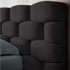 EKM DESIGN - Cabecero Esmeralda para Cama Queen Negro