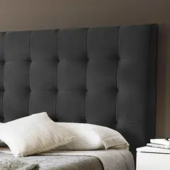 EKONOMODO COLOMBIA - Cabecero Lujo Luxury para Cama Doble Gris Plomo