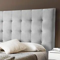 EKONOMODO COLOMBIA - Cabecero Lujo Luxury para Cama Doble Gris Perla