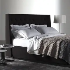 EKONOMODO COLOMBIA - Cabecero Marfil para Cama Queen Negro